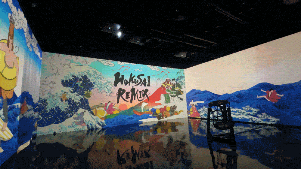 ドラムを叩いて葛飾北斎の浮世絵世界へ！GINZA 456で体験型アート展